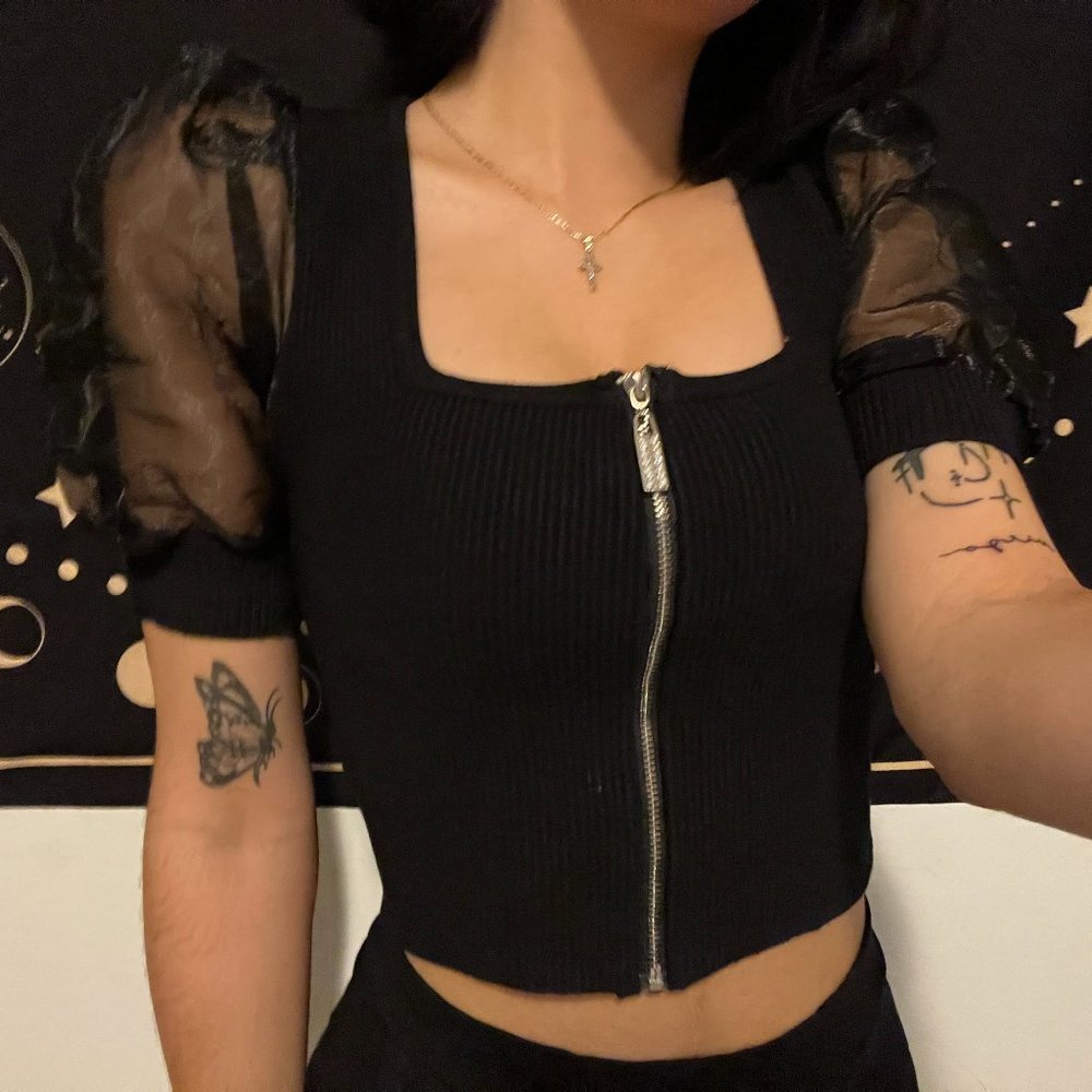 Black Frenchy Blouse